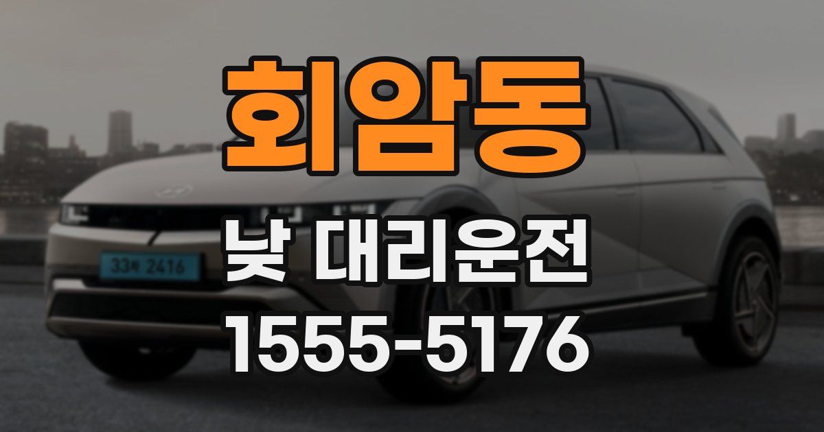 회암동 낮 대리운전