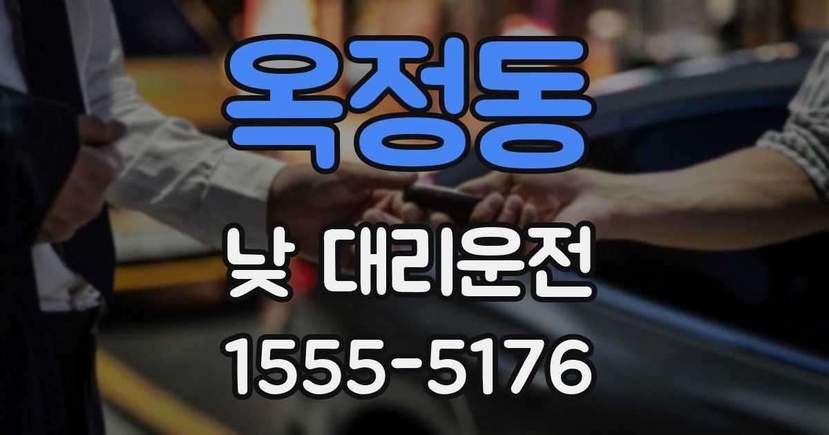 옥정동 낮 대리운전