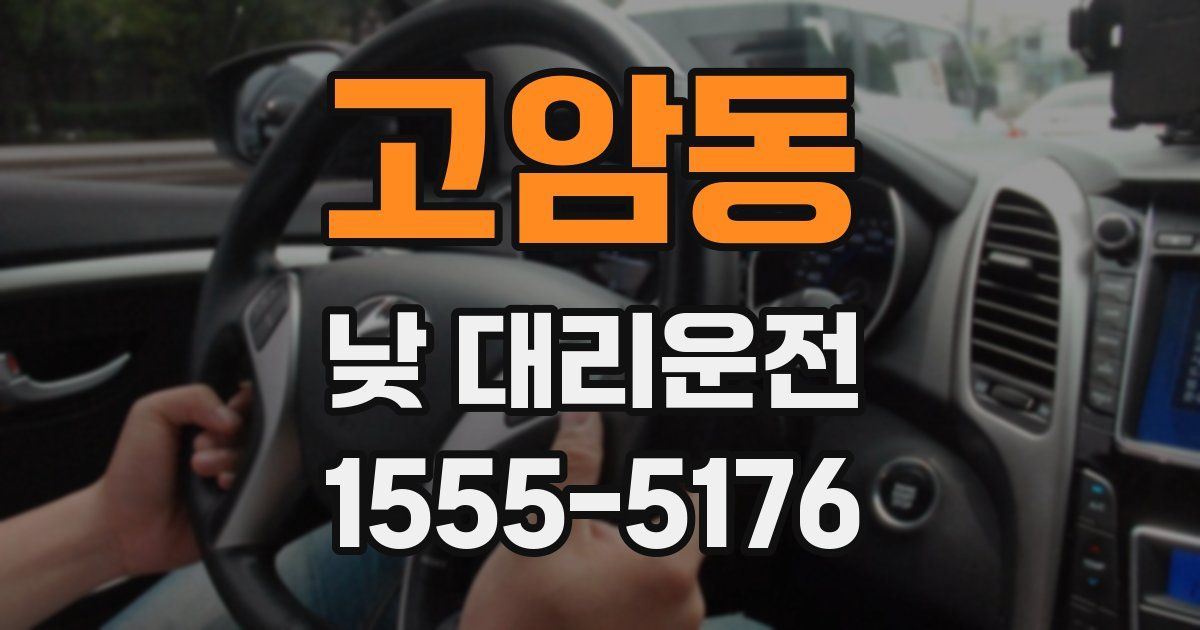 고암동 낮 대리운전