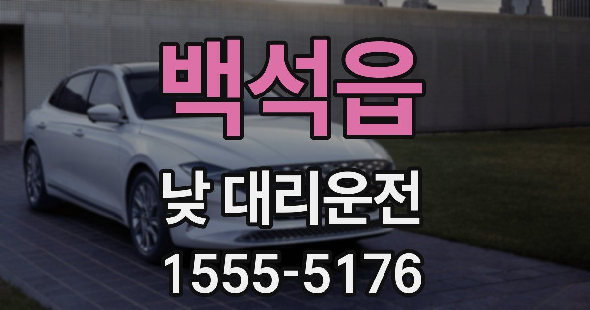 백석읍 낮 대리운전