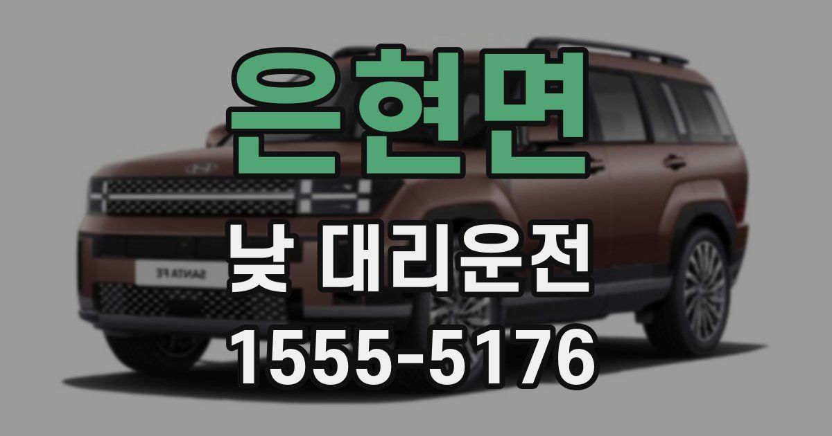 은현면 낮 대리운전