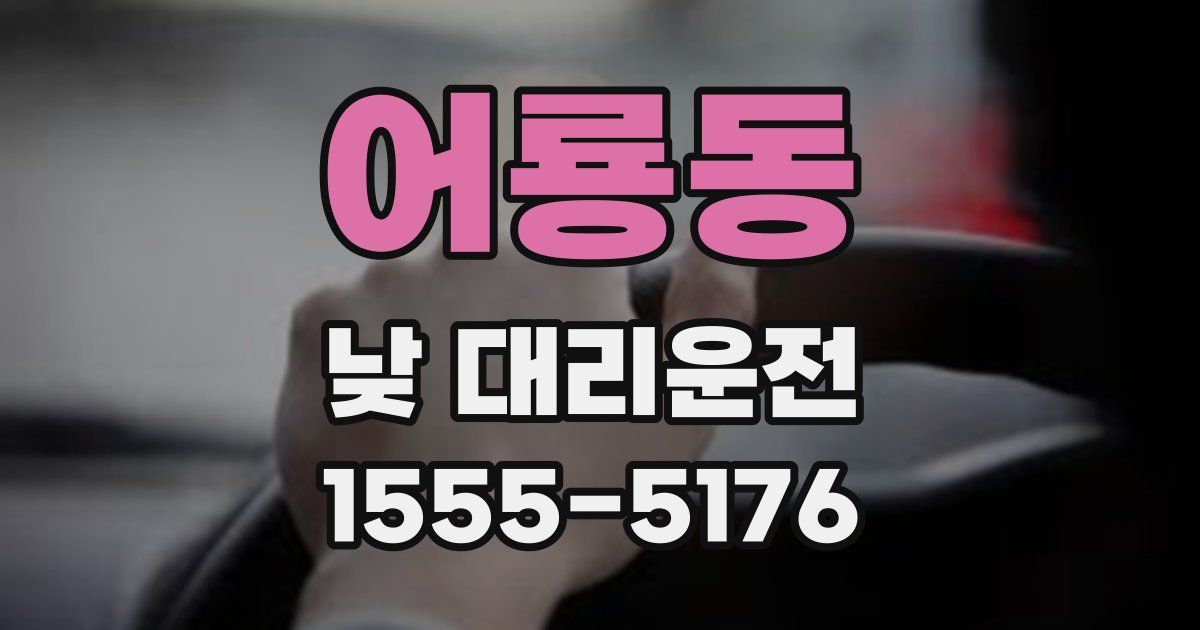 어룡동 낮 대리운전