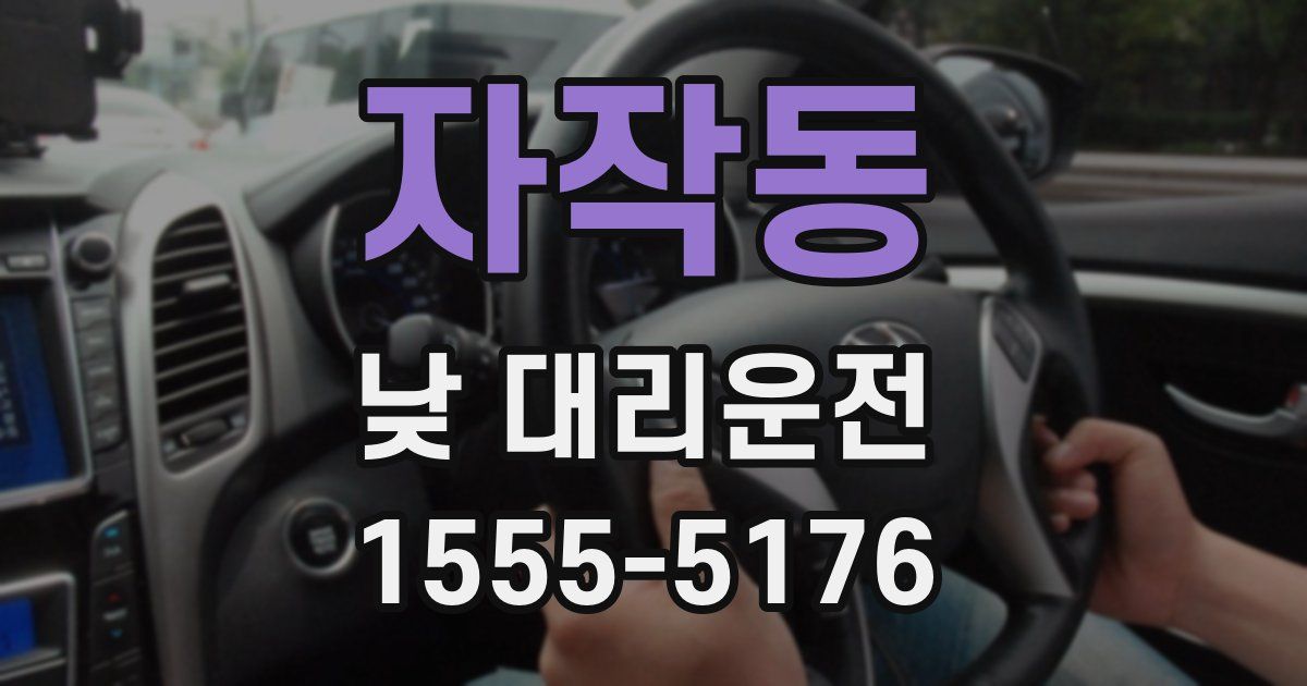 자작동 낮 대리운전