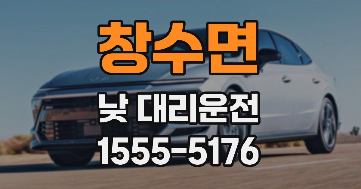 창수면 낮 대리운전