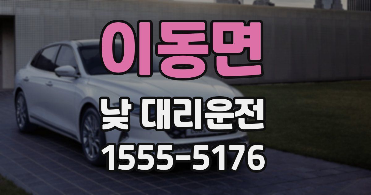 이동면 낮 대리운전