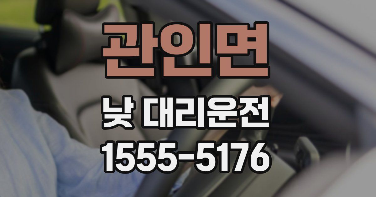 관인면 낮 대리운전