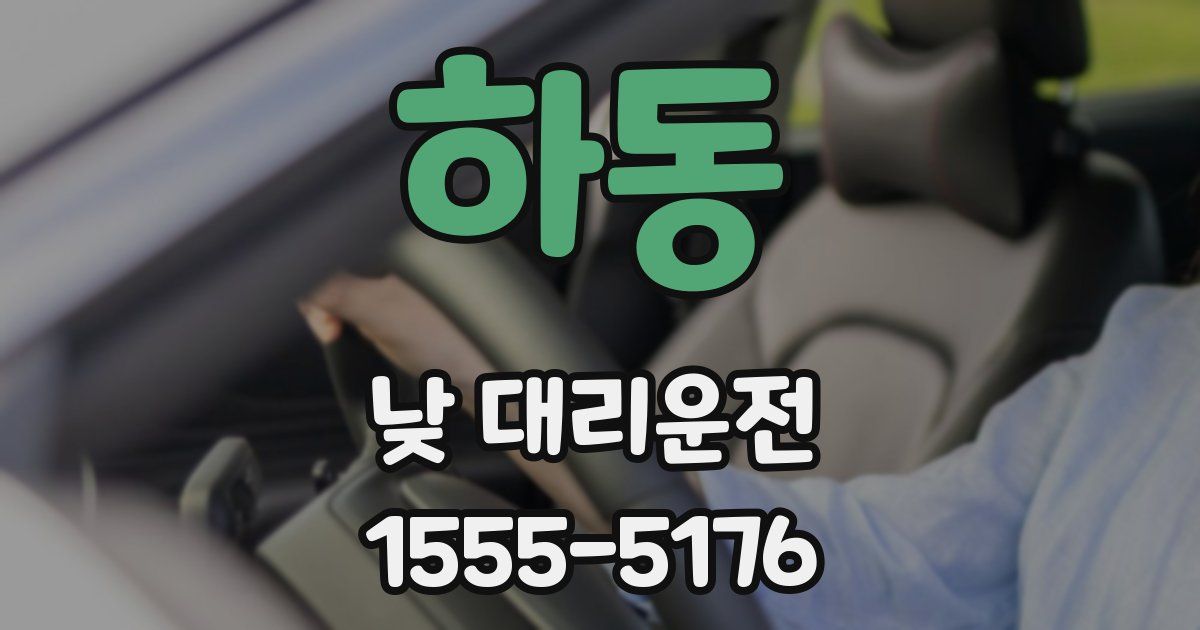 하동 낮 대리운전