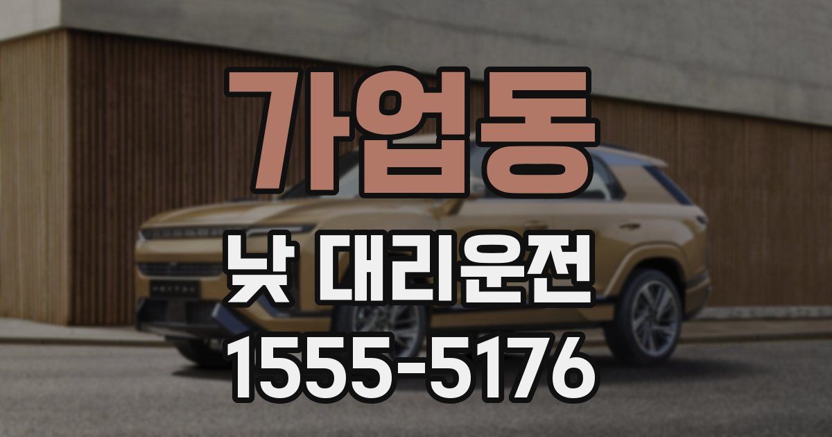 가업동 낮 대리운전