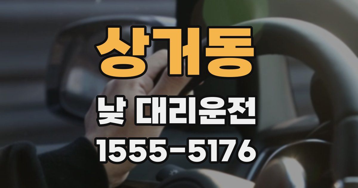 상거동 낮 대리운전