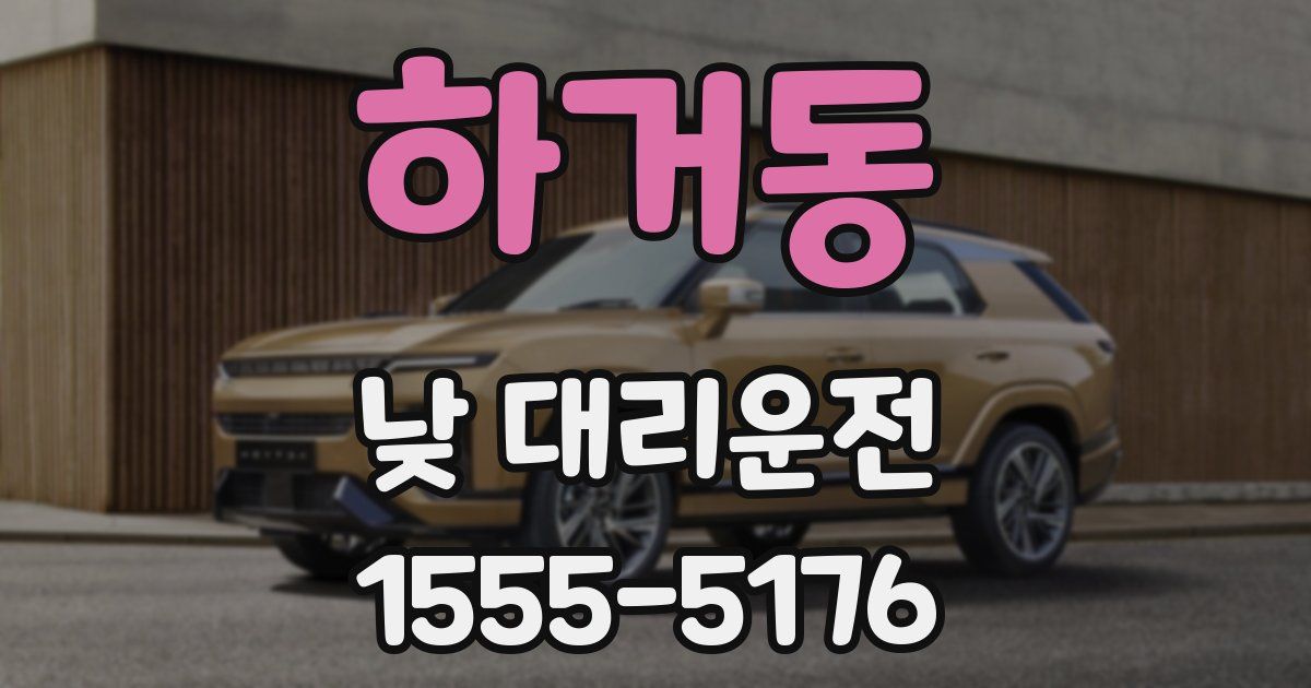 하거동 낮 대리운전