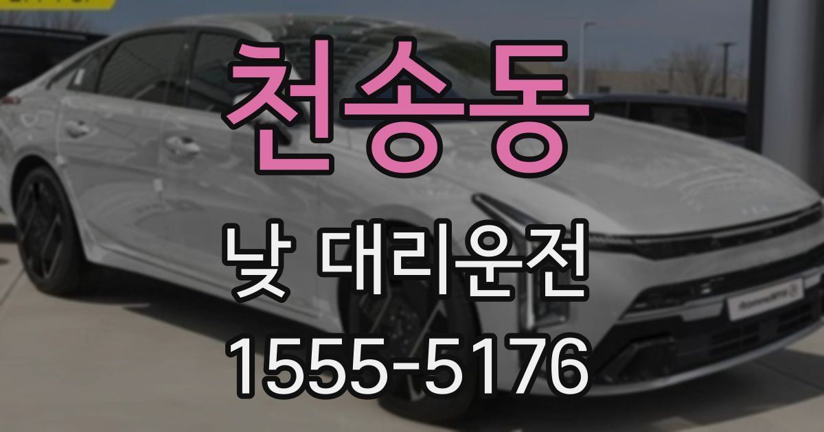 천송동 낮 대리운전