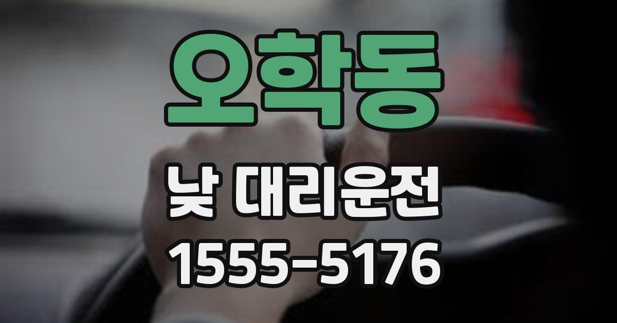 오학동 낮 대리운전
