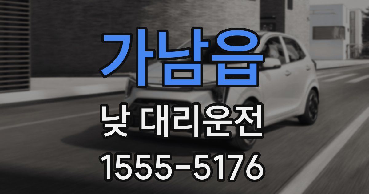 가남읍 낮 대리운전