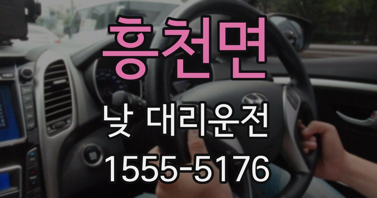 흥천면 낮 대리운전