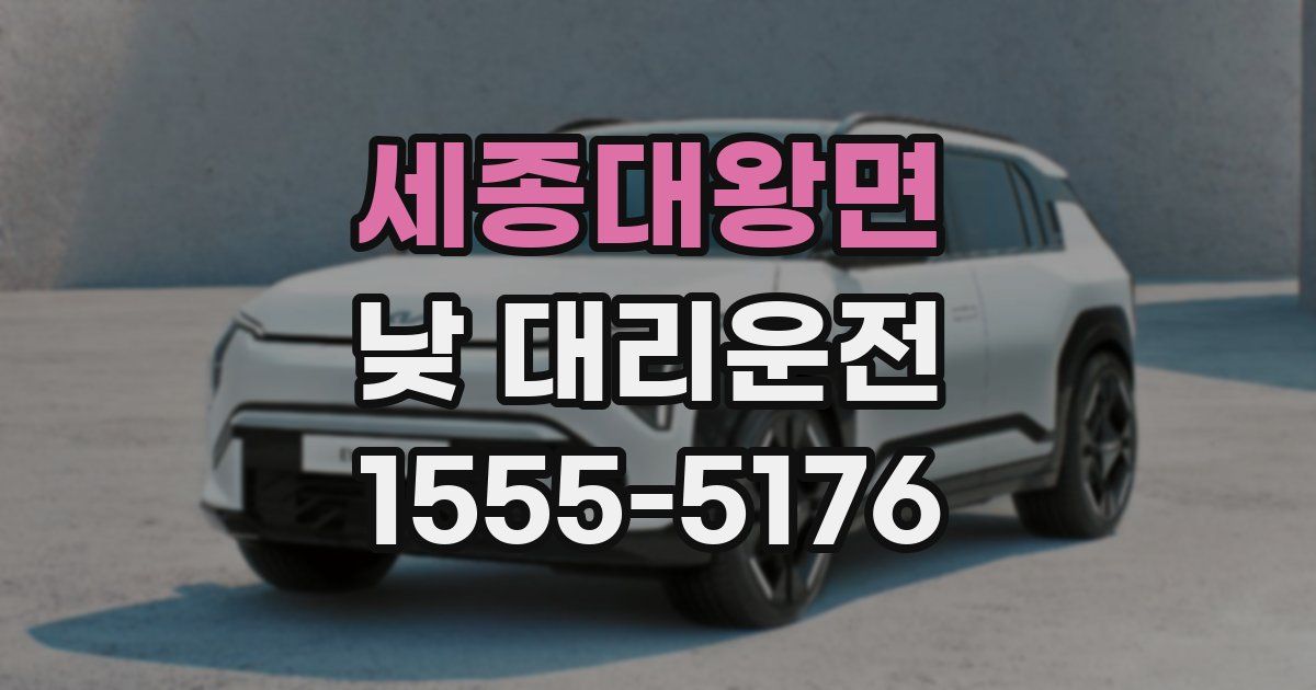 세종대왕면 낮 대리운전