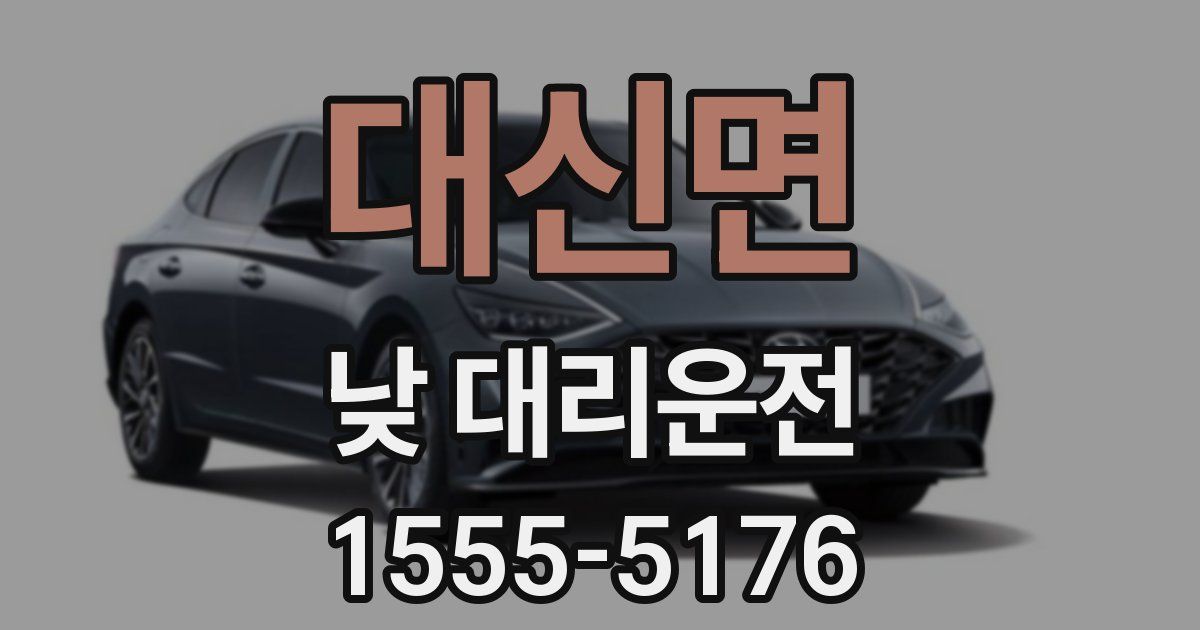 대신면 낮 대리운전