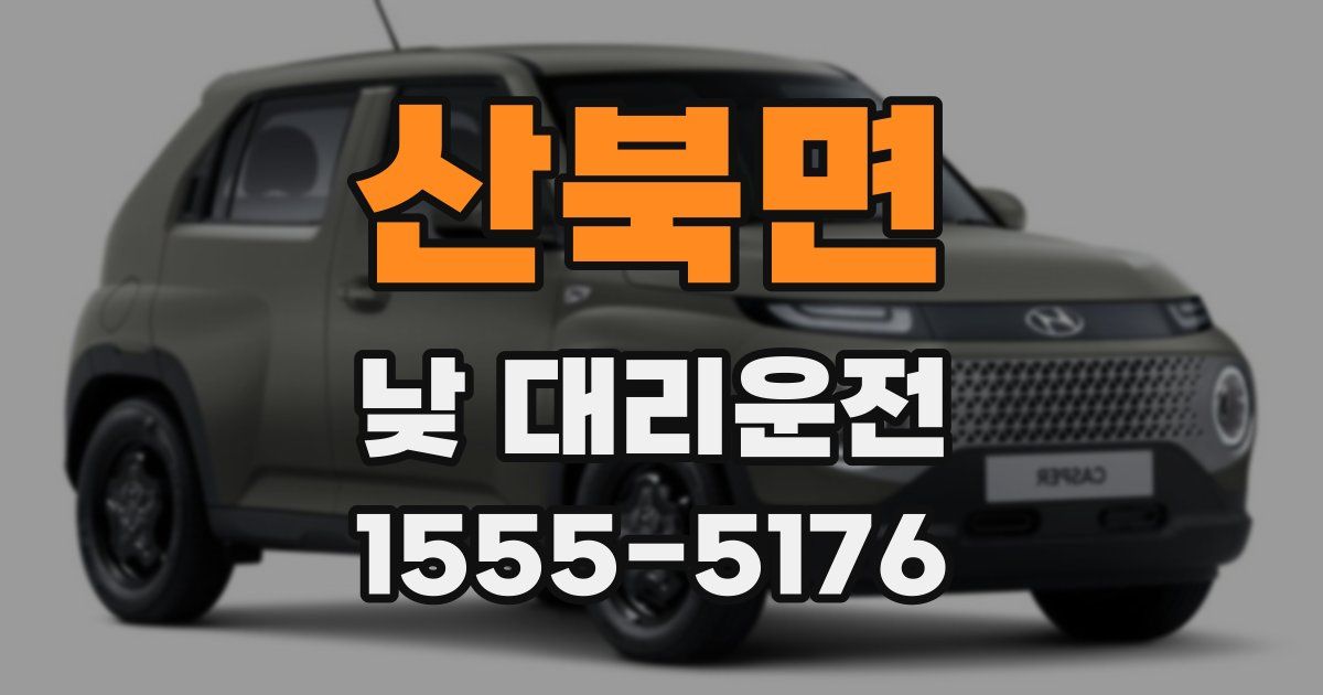 산북면 낮 대리운전