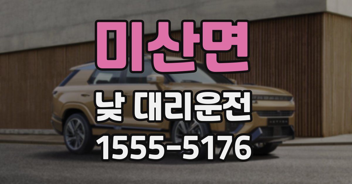 미산면 낮 대리운전