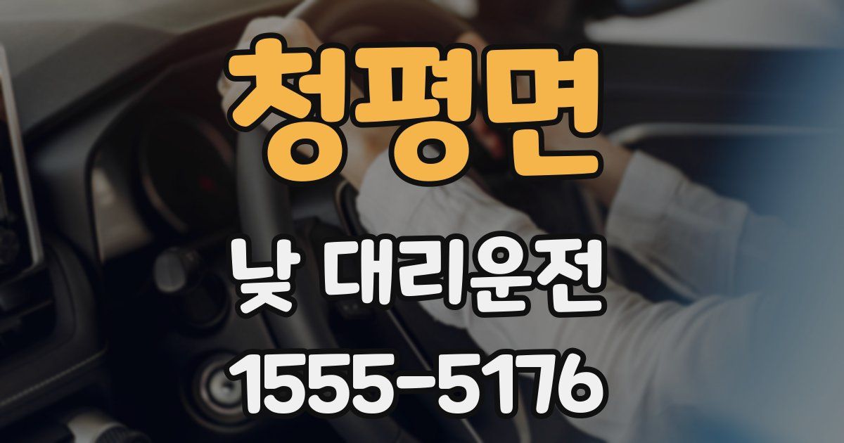 청평면 낮 대리운전