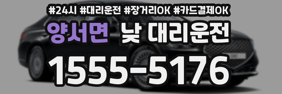 양서면 낮 대리운전