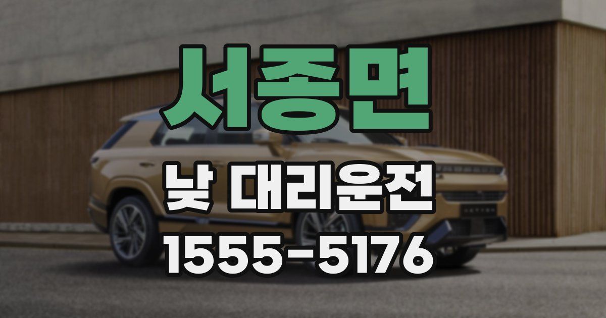 서종면 낮 대리운전