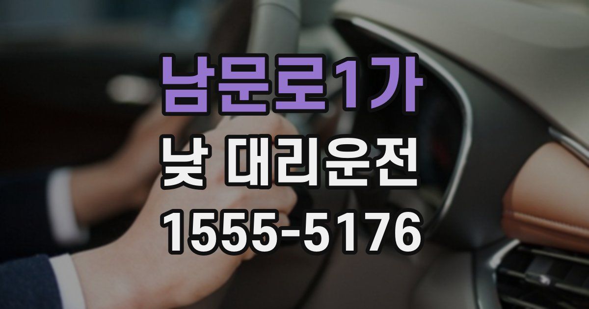 남문로1가 낮 대리운전