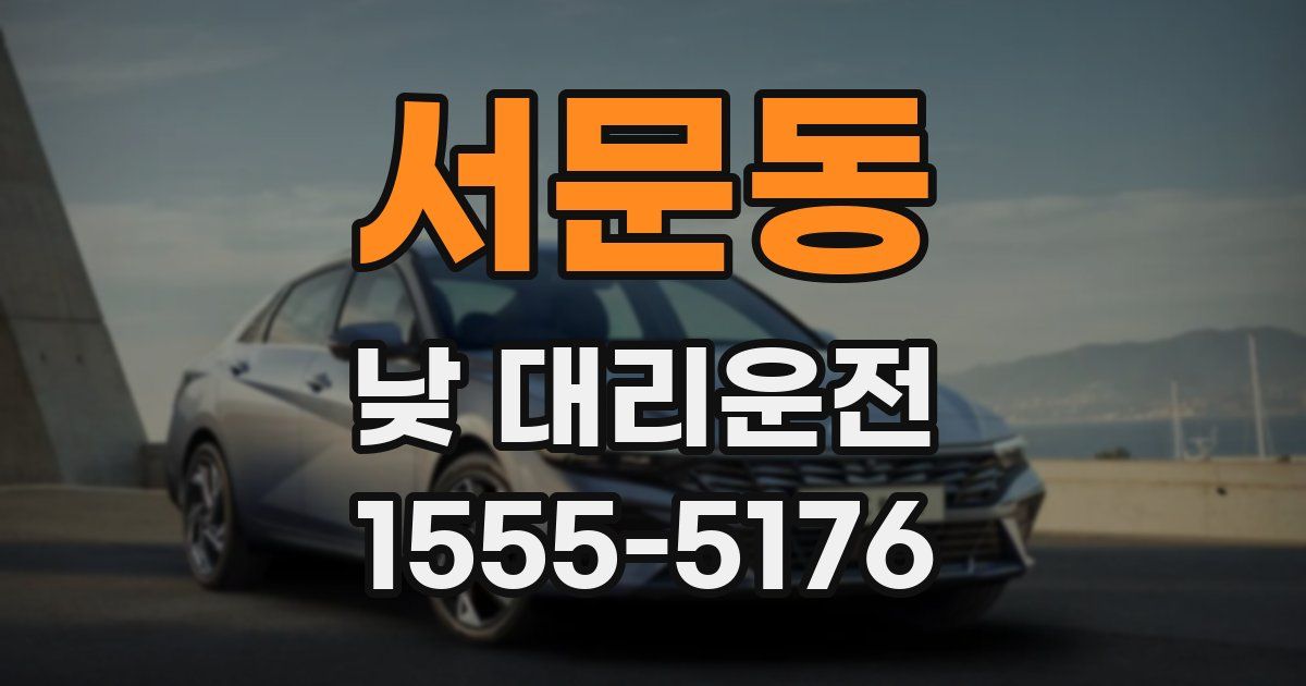 서문동 낮 대리운전