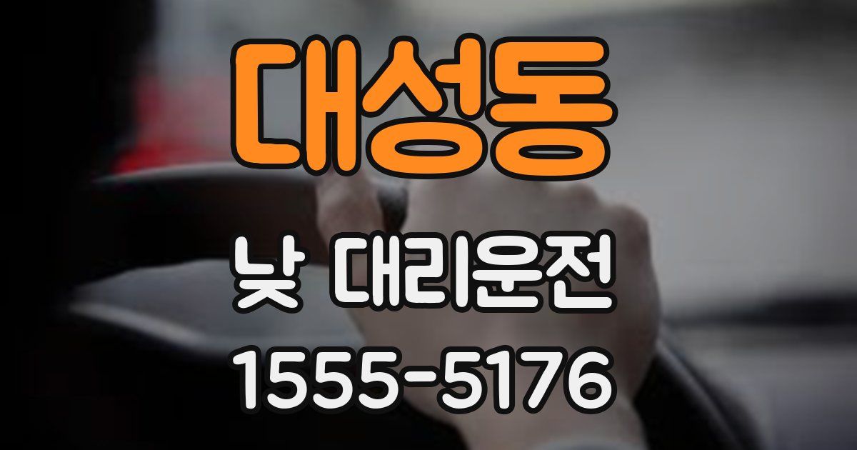 대성동 낮 대리운전
