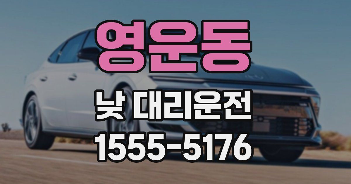 영운동 낮 대리운전