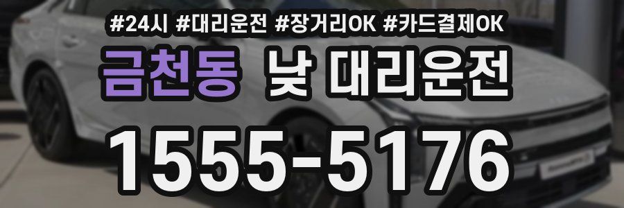 금천동 낮 대리운전