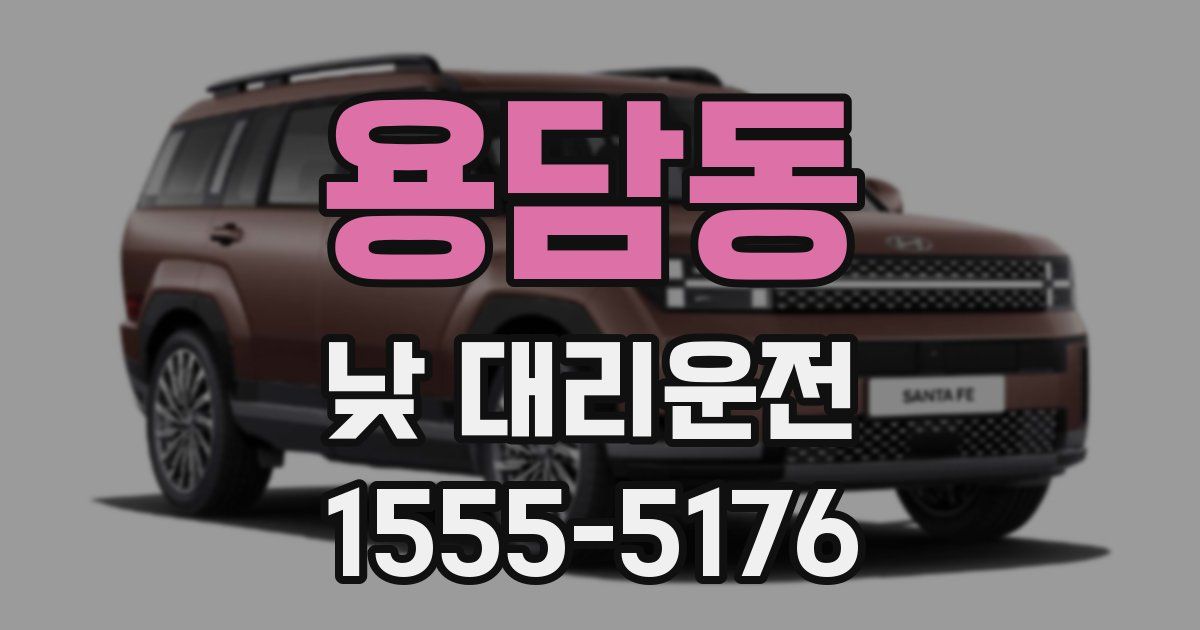 용담동 낮 대리운전