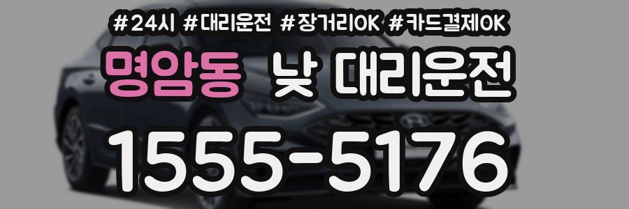 명암동 낮 대리운전