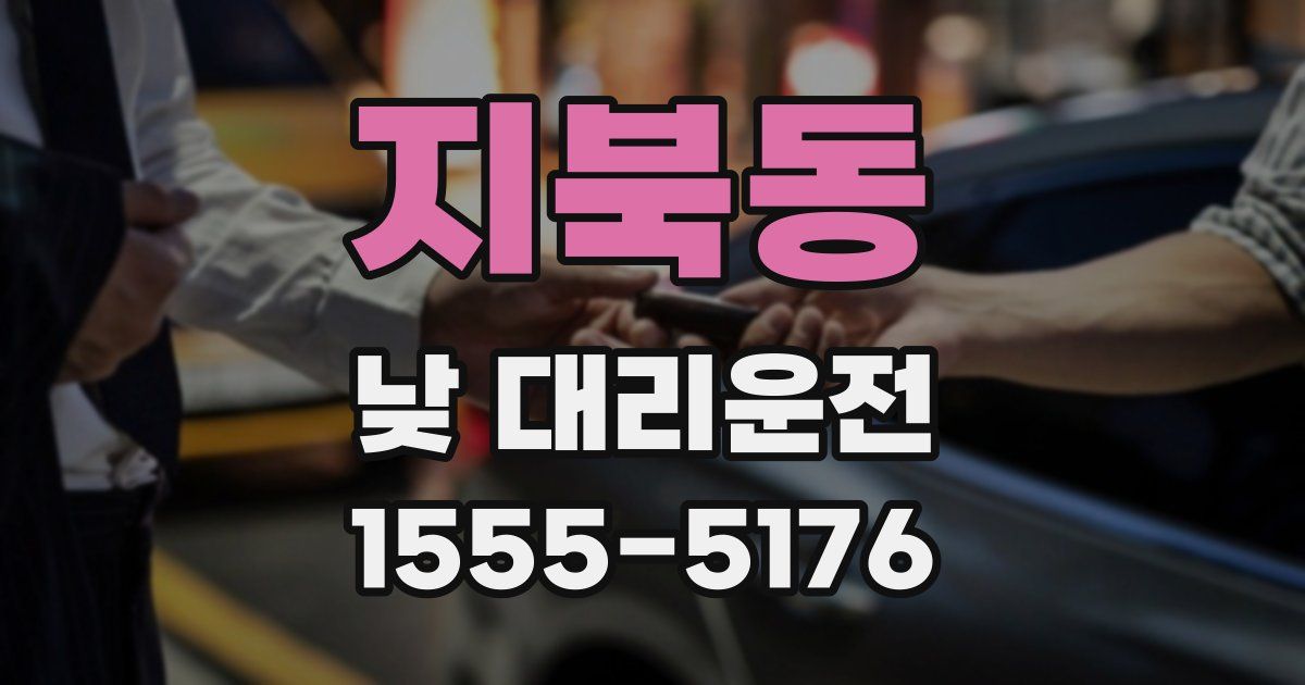 지북동 낮 대리운전