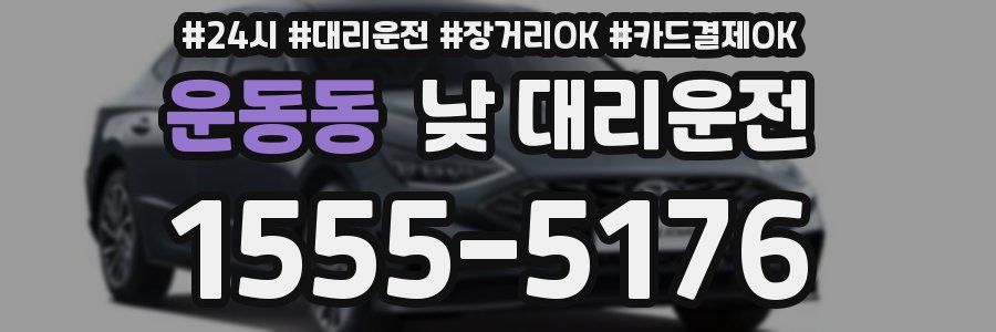 운동동 낮 대리운전