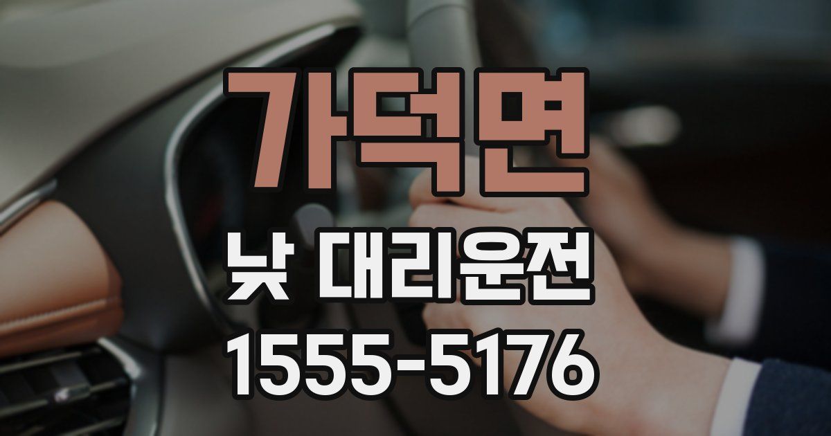 가덕면 낮 대리운전