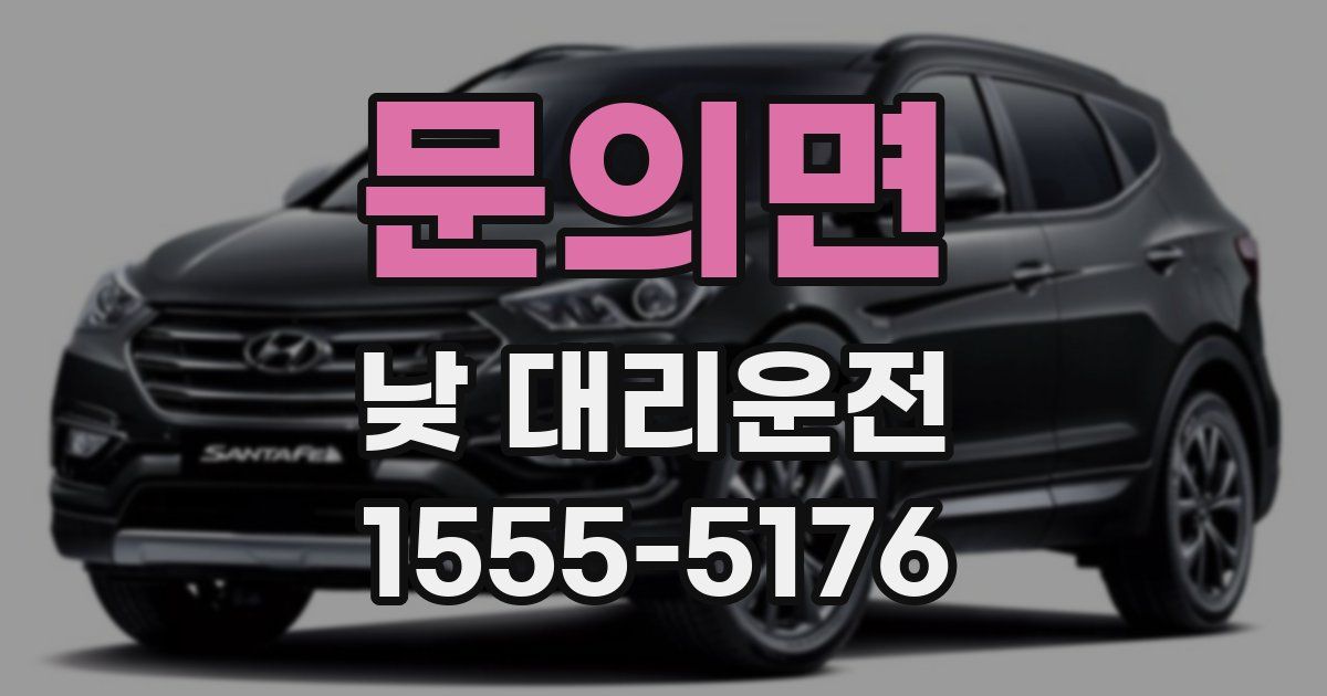 문의면 낮 대리운전