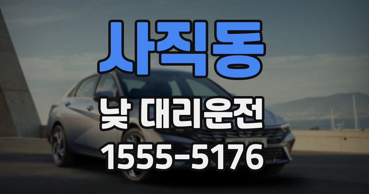 사직동 낮 대리운전