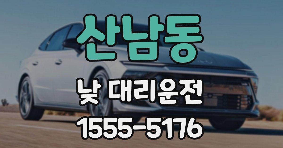 산남동 낮 대리운전
