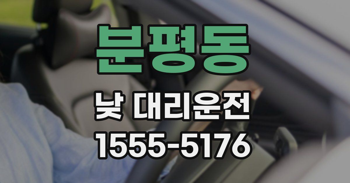 분평동 낮 대리운전