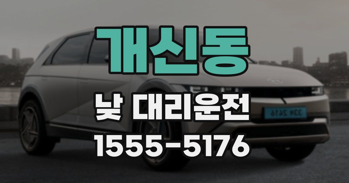 개신동 낮 대리운전