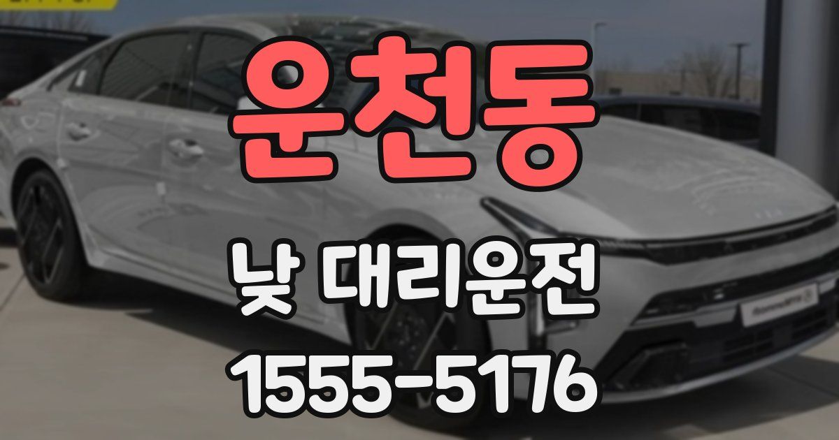 운천동 낮 대리운전
