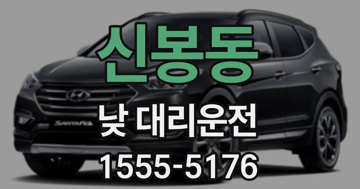 신봉동 낮 대리운전