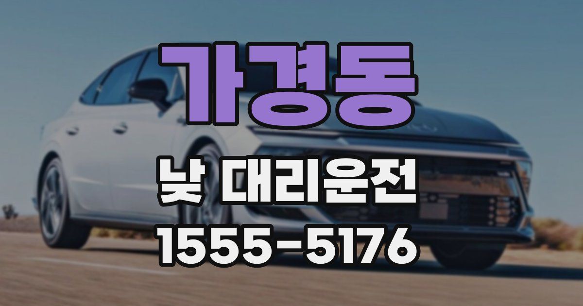 가경동 낮 대리운전