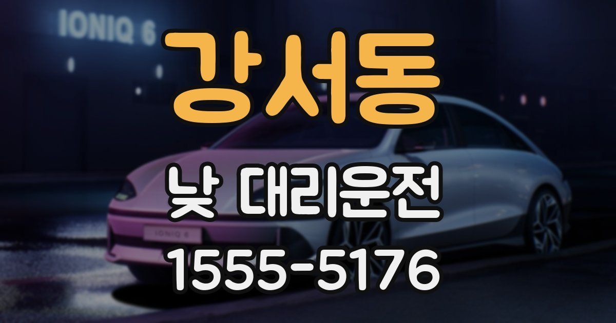 강서동 낮 대리운전