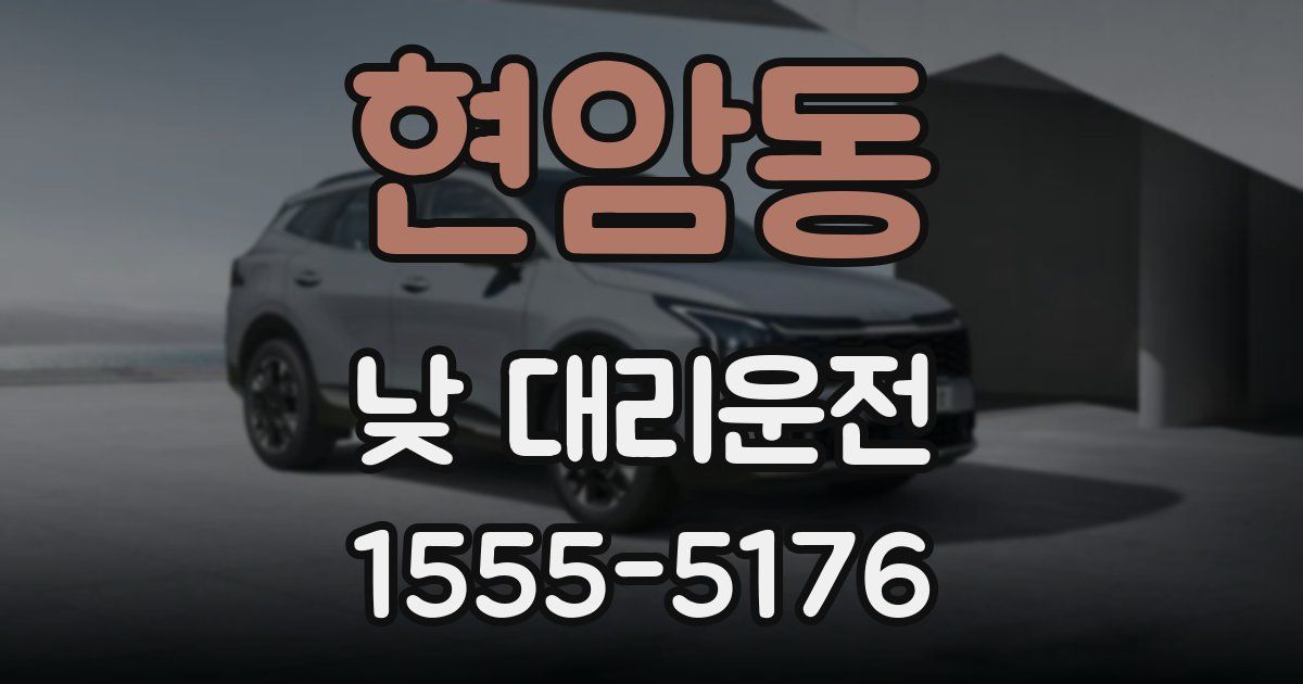 현암동 낮 대리운전