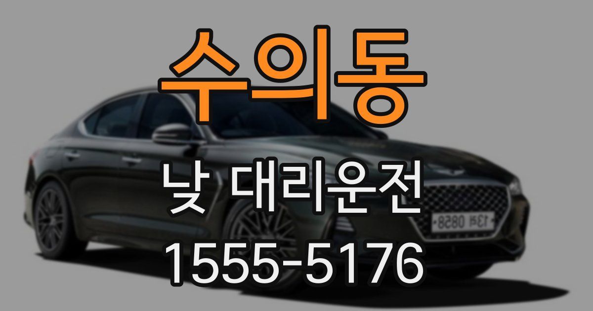 수의동 낮 대리운전