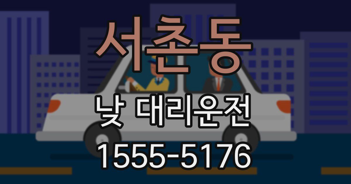서촌동 낮 대리운전