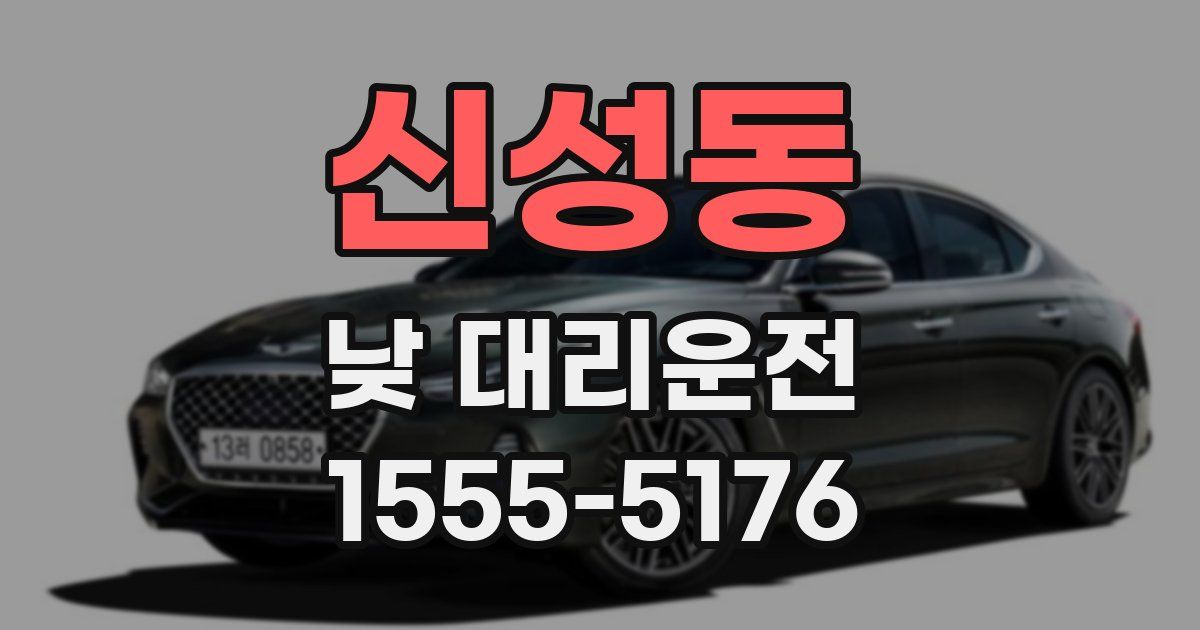 신성동 낮 대리운전