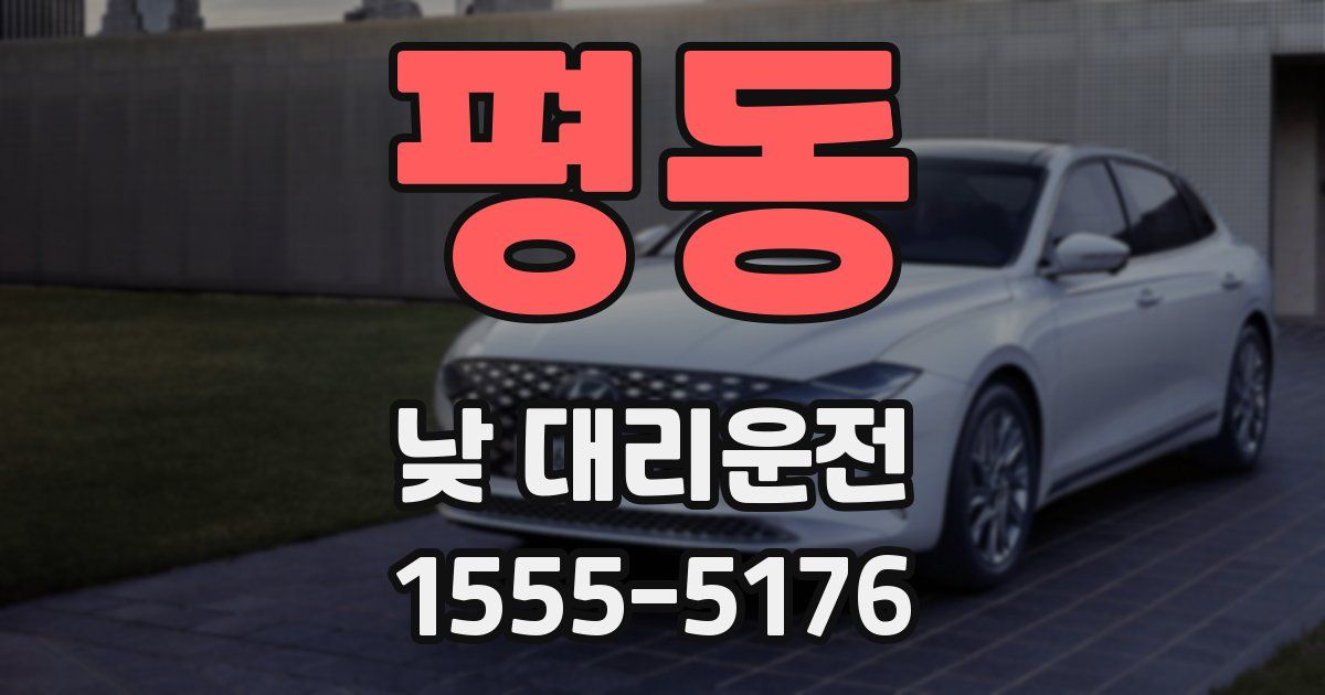 평동 낮 대리운전