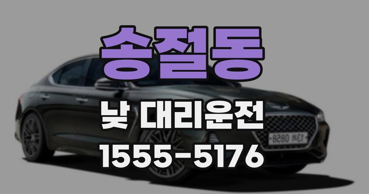송절동 낮 대리운전